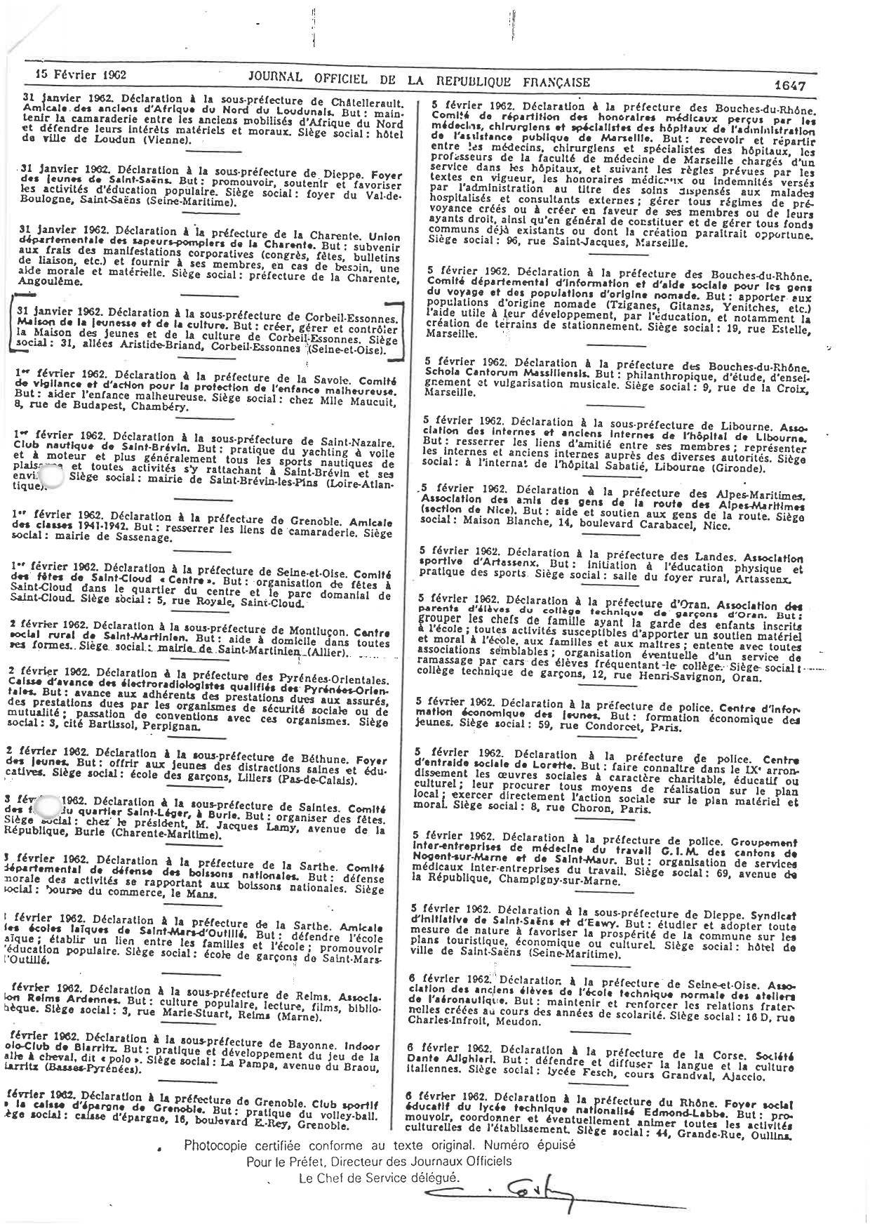 Journal officiel de la République française